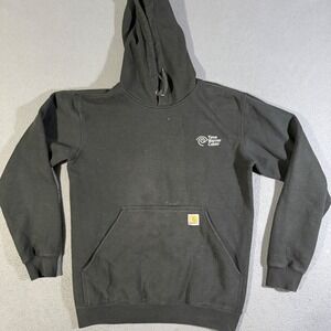 Carhartt Time Warner‎ Cable Hoodie Mens Small Pullover Sweatshirt Black Workwear